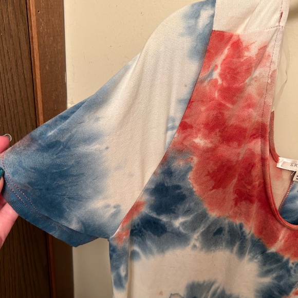 Emerald brand patriotic soft knit maxi dress, worn once, sz 3x, exc condition - Picture 8 of 8